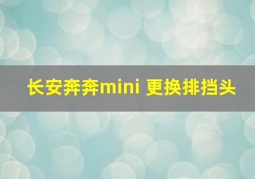 长安奔奔mini 更换排挡头